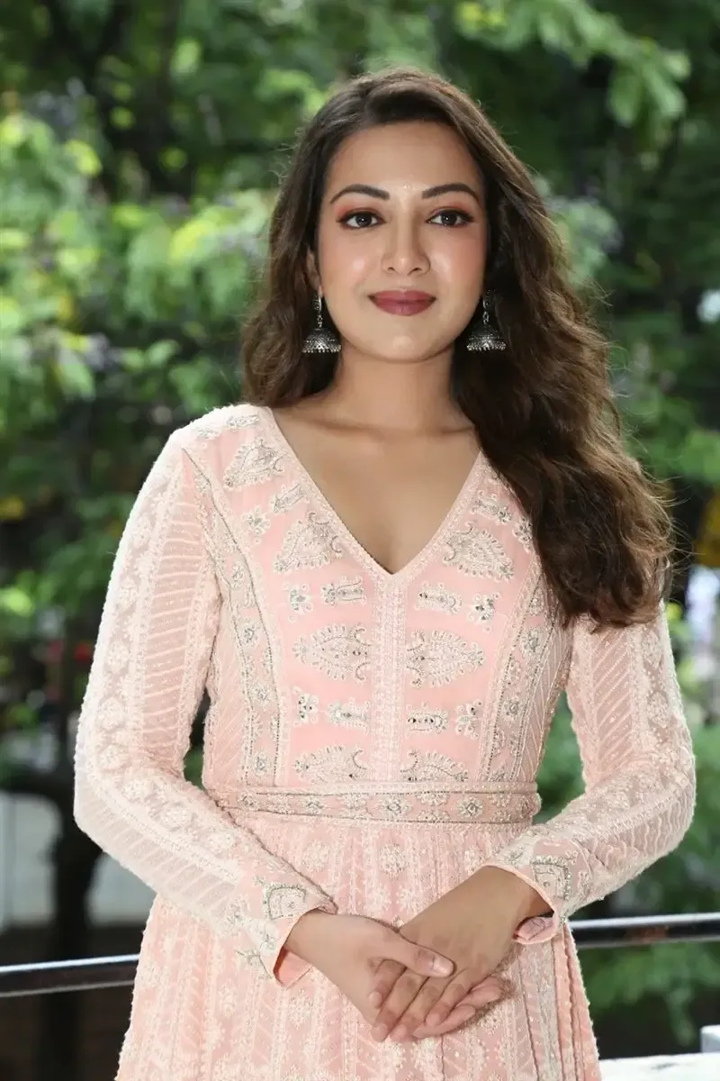 TAMIL ACTRESS CATHERINE TRESA IN PINK DRESS AT MOVIE OPENING 9
